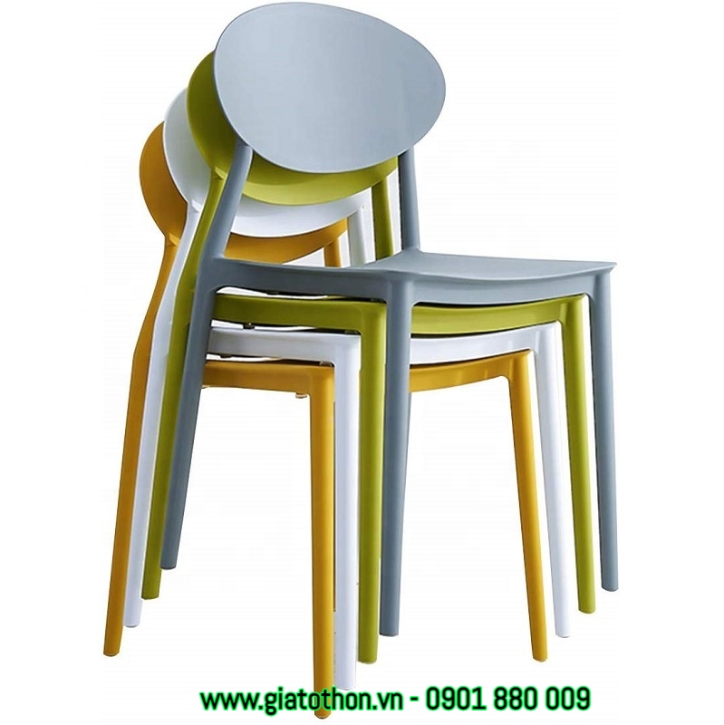Ghế nhựa cao cấp tựa lưng màu vàng - BFGVPPH68003