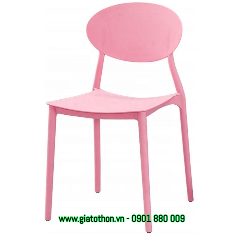 ghế xếp nhựa cao cấp màu hồng