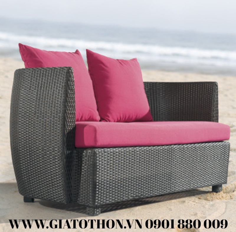 sofa nhựa giả mây