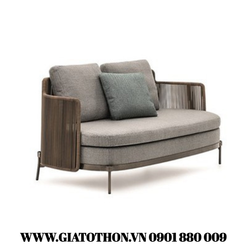 sofa nhựa giả mây